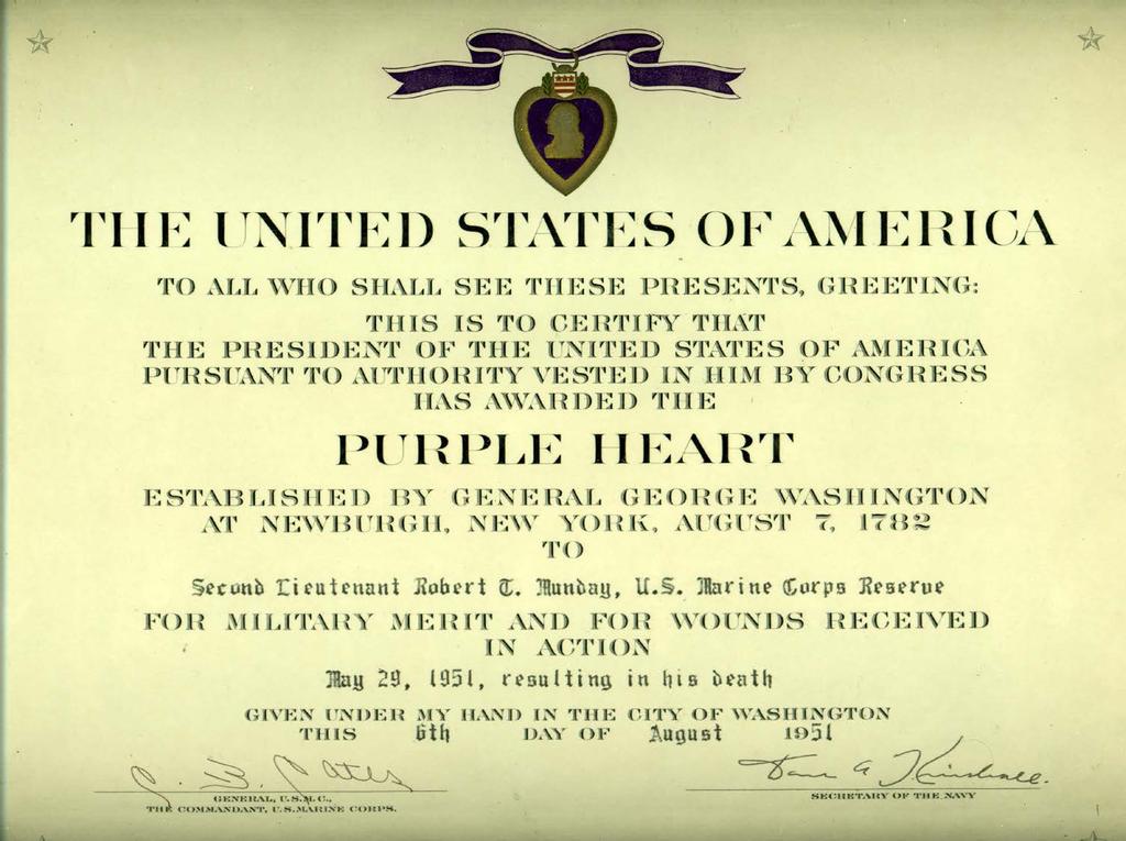 The Military Order of the Purple Heart is unique among all veteran service organizations in that our membership is comprised entirely of combat