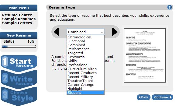 You can go back and change this after the resumé is completed. You can create several resumés based on your current needs.