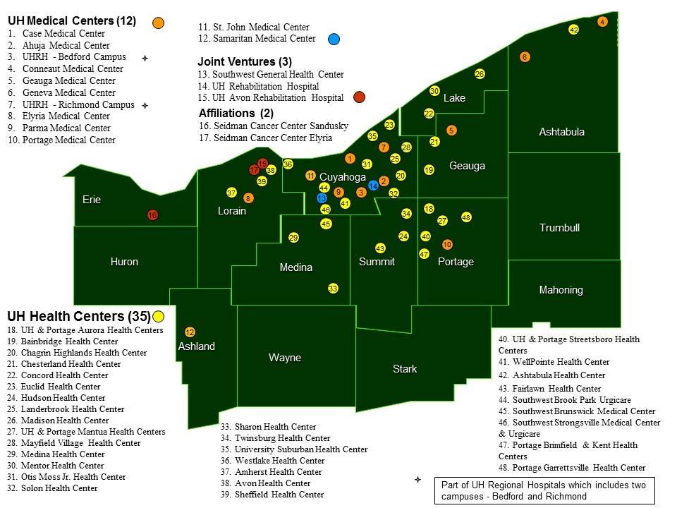 SERVICE AREA AND MARKET SHARE The System has broad presence throughout Northeast Ohio, with special emphasis on areas such as Lorain, Cuyahoga, Geauga and the Lake/Ashtabula counties service area.