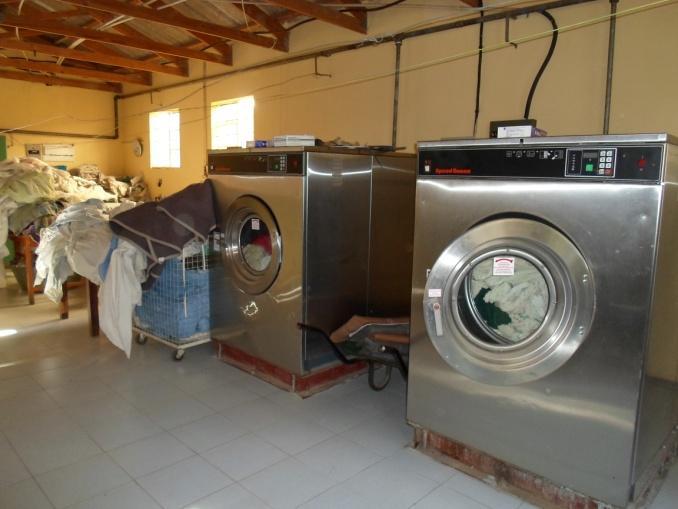 Inside the laundry room with