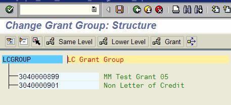 combines multiple grant groups Example: Grants in both the LC And the BC