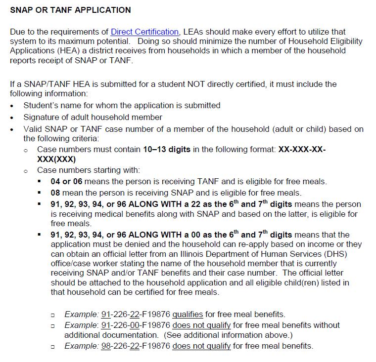 HOUSEHOLD ELIGIBILITY APPLICATION Applicants can provide the SNAP or TANF number of any household member on the HEA.