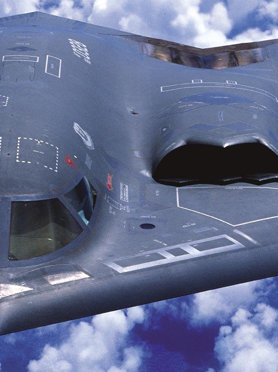 Photography by Ted Carlson High above the Pacific, B-2 bomber pilots carry out a training mission in Spirit of Texas.