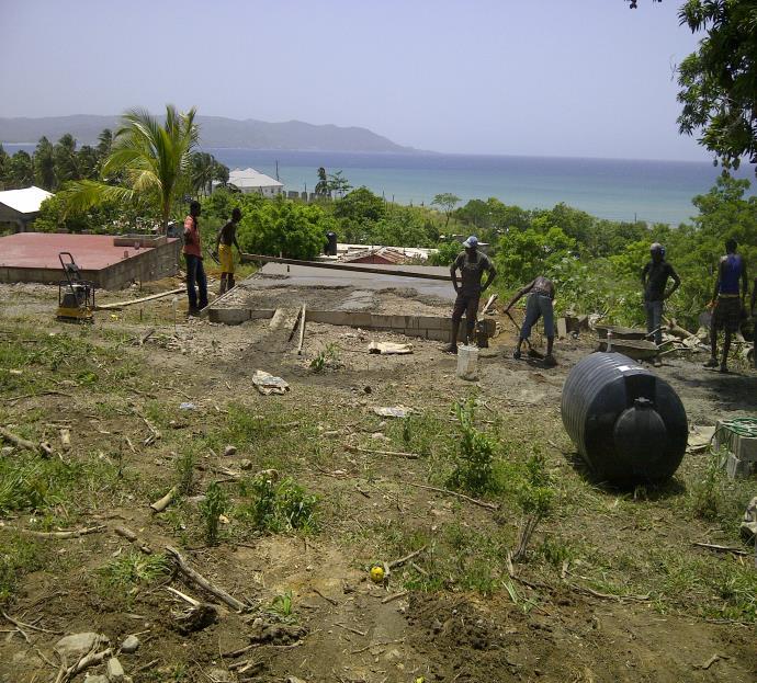 Mary. Site preparation has been completed and foundations are under construction for homes by Food For