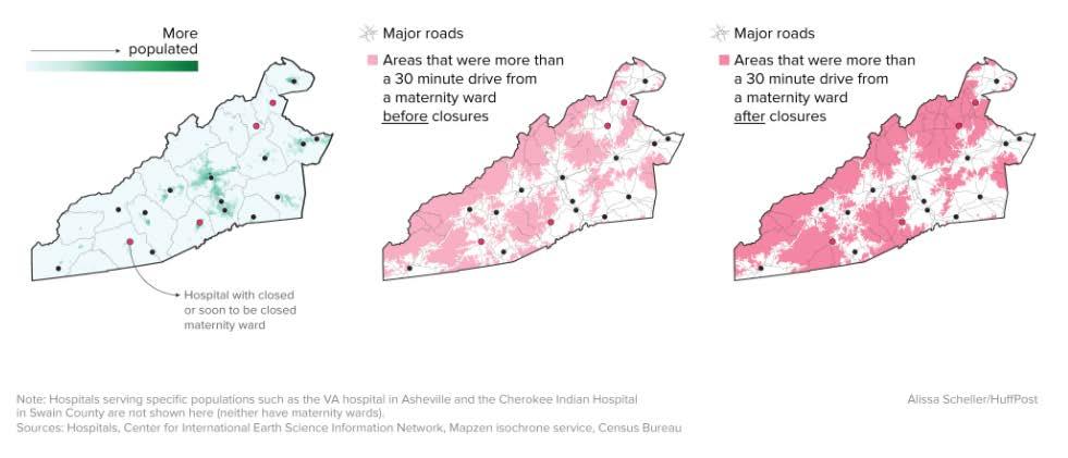 Maternity ward closures in NC have increased drive times for deliveries Pearson C & Taylor F.