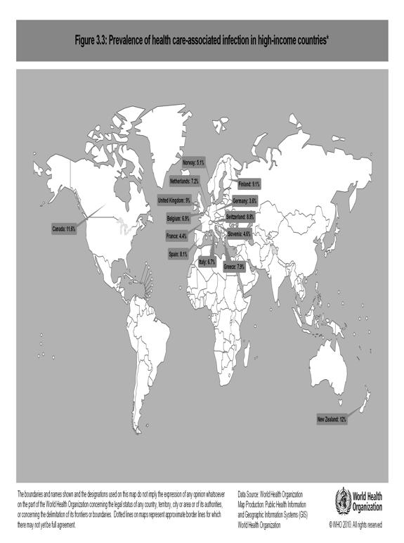Constraints with HCAI surveillance Surveillance systems for HCAI exist in several highincome countries but are virtually nonexistent in most lowand middle-income countries This makes it difficult to