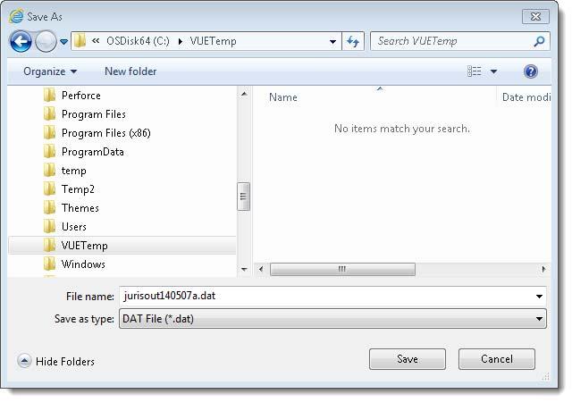 A Save As dialog box appears, prompting you to specify where you want the file saved. 4. Select a folder and click Save.