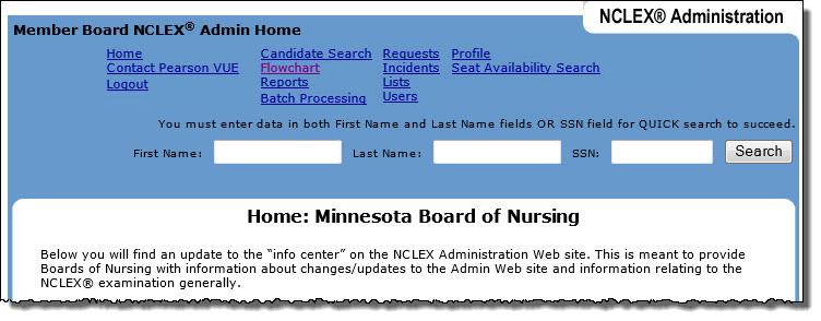 Logging out Each time you use the NCLEX Administration website, it s important to log out when you are finished.