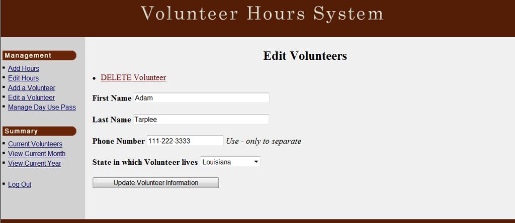 1. 2. 1. Correct the volunteer s information.