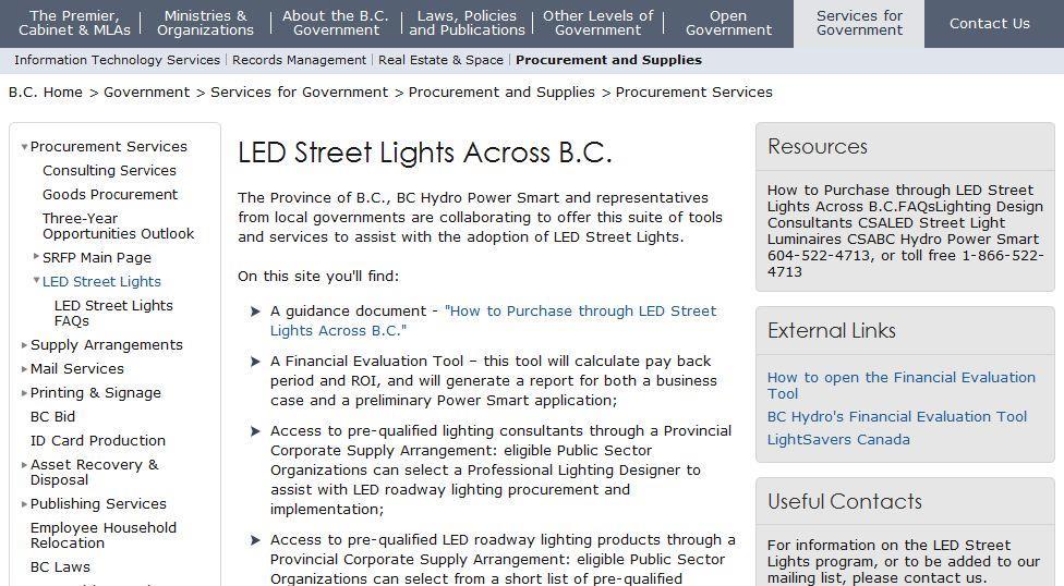 LED Street Lights Across B.C.