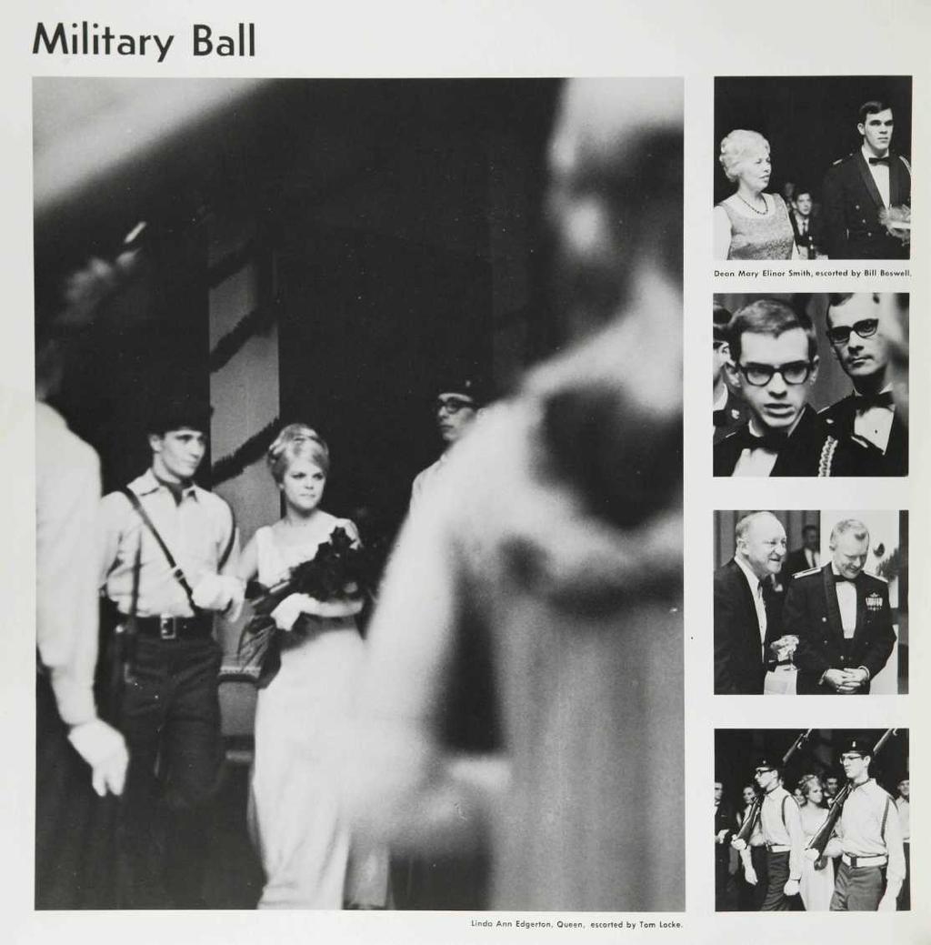 Military Ball Dean Mory Elinor Smith, escorted by Bill