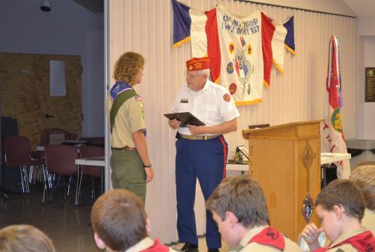 John Ellis presented the Marine Corps League Good