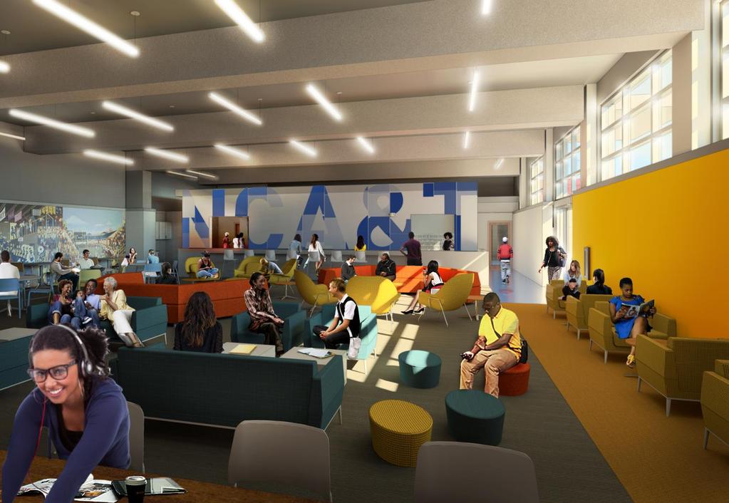 NORTH CAROLINA A&T STATE UNIVERSITY NEW STUDENT CENTER North Carolina Agricultural and Technical State University INTERIM STUDENT CENTER IN MOORE GYM PROGRAM SPACES INTERIOR RENOVATION 11,800 SF