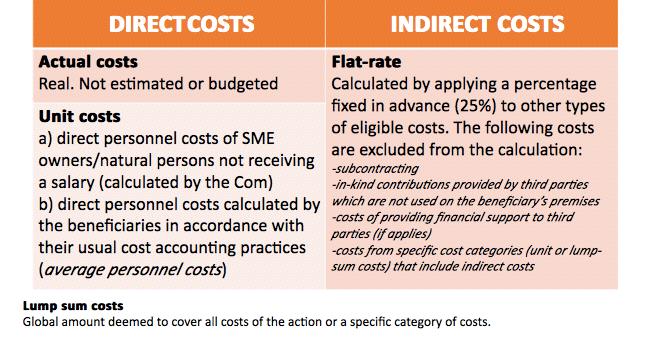 Budget: costs category