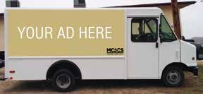 E VENDING ADVERTISING Vending Truck Advertising Dimensions: Four Trucks - 53 H x 178 W One Truck - 54 H x 134 W Advertising