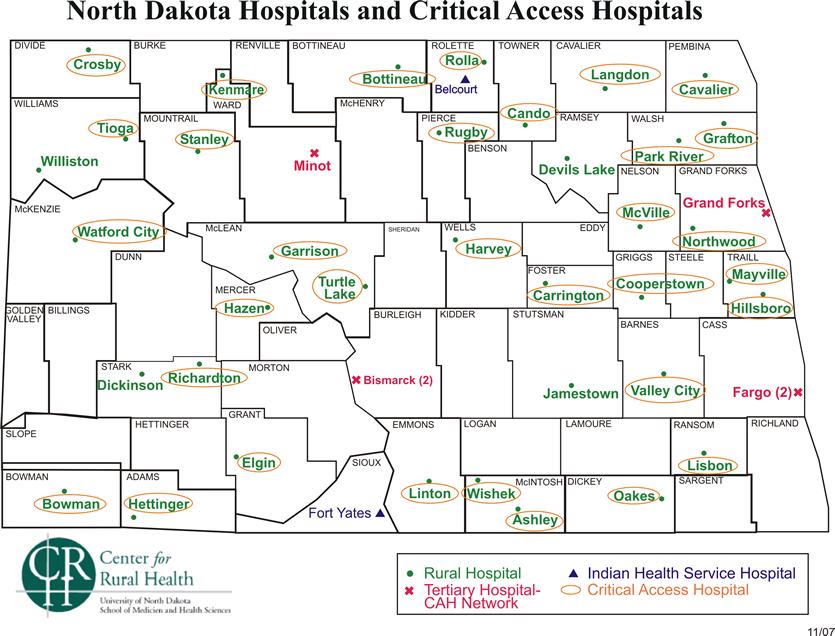 C H Direct Funding to Critical Access Hospitals Over $3.2 million in grants to ND s rural communities.