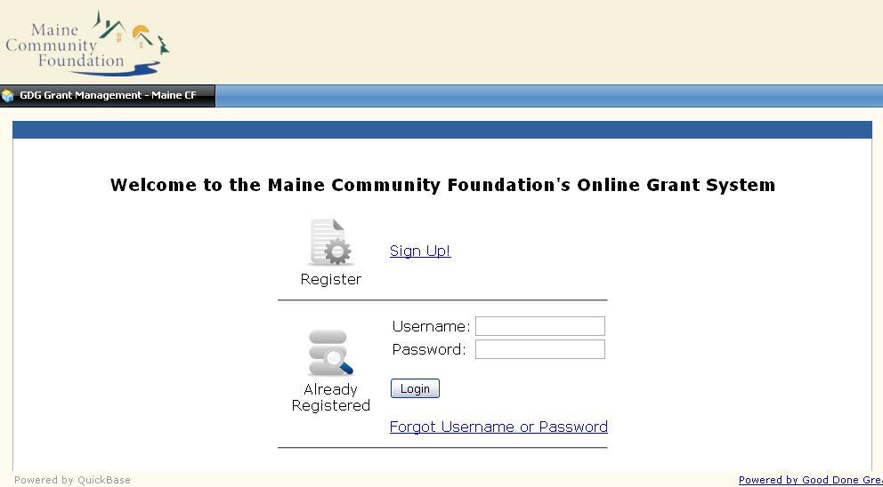 Online Grant Application Instructions Before You Begin 1. Visit www.mainecf.org/grantapp.aspx.