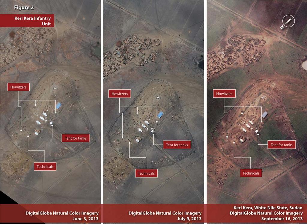 Sudanese Positions within the Safe Demilitarized Border Zone (SDBZ) Keri Kera Area Keri Kera Infantry Unit A review of DigitalGlobe s archival imagery shows that the Sudan Armed Forces (SAF) has