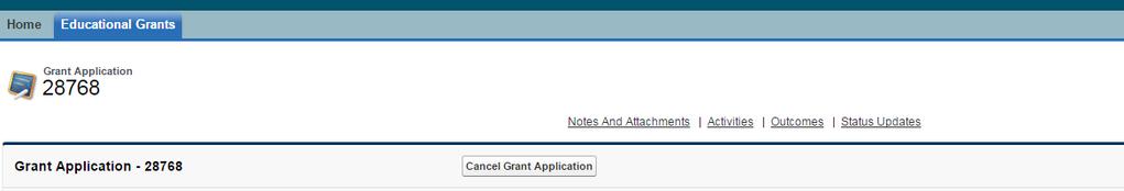 Canceling a Grant Request.
