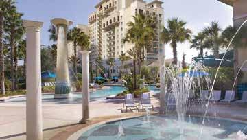 850-foot lazy river with shooting water cannons, arched waterspouts and a waterfall Multiple dining
