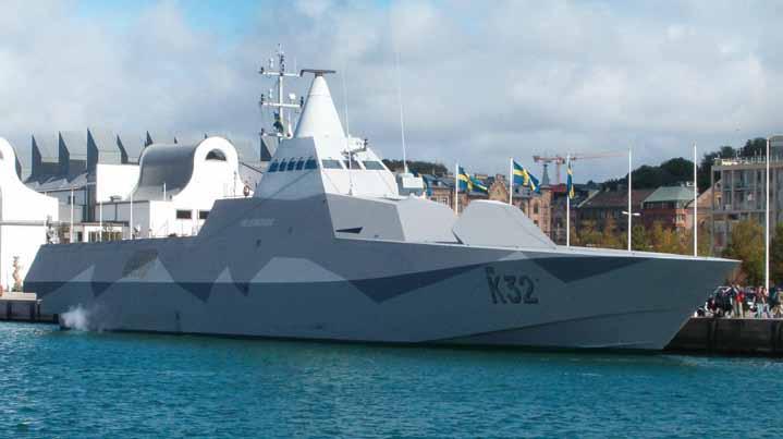 NAVY Visby type Swedish Corvette K 32 Helsingborg built with a wide use of Stealth technology The second LCS-2 ship called Independence was founded on 19 January 2006 at the Austal USA Shipyards in