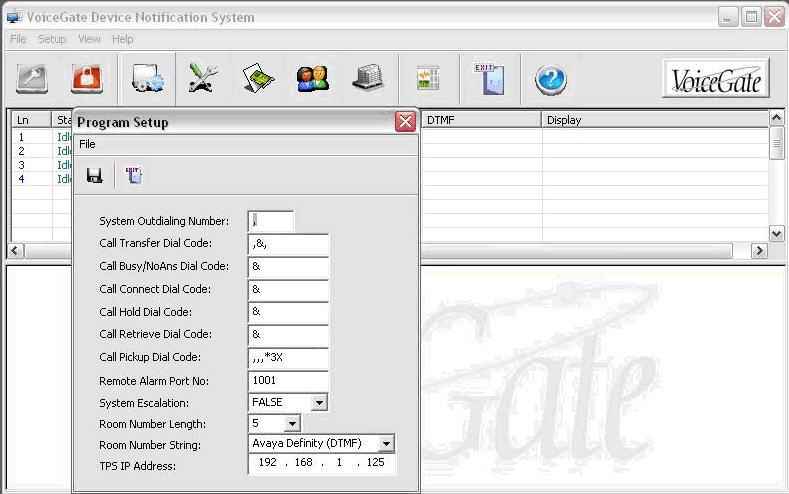 7.2. Administer Program Setup Click the program setup icon circled below, to display the Program Setup pop-up screen.