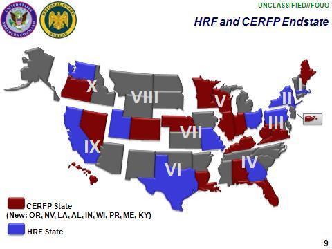 APPENDIX I HRF AND CERFP STATE LAYOUT Source: Ron Hessdoerfer, CBRN Response Enterprise (Colorado Springs, CO: United