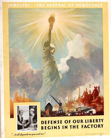 Building an Arsenal of Democracy -Name given to America s industrial mobilization for WWII -The U.S.