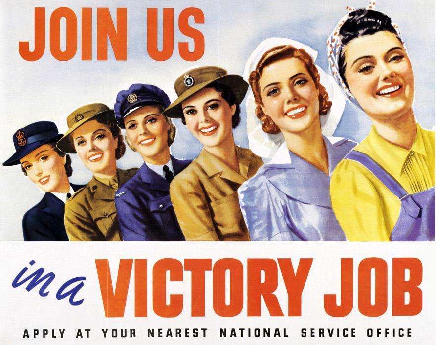 Women in WWII -Worked in defense plants and volunteered for war-related organizations -In
