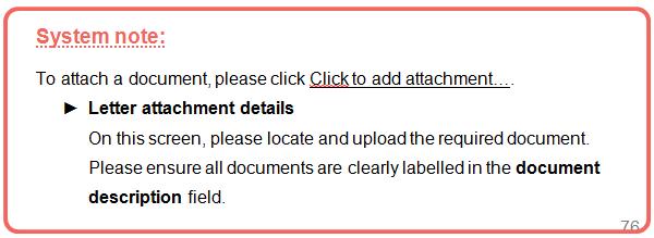 Attachments/ links Letter attachments This screen will only be visible if you have told us in the eligibility questionnaire or on the Basic details screen that your activity requires permission to