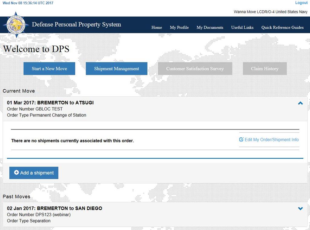 DPS HOMEPAGE From your DPS Homepage, locate the