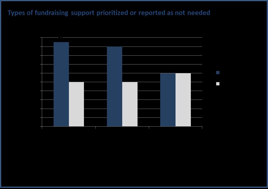 Strategic introductions to funders was the respondents top support priority.