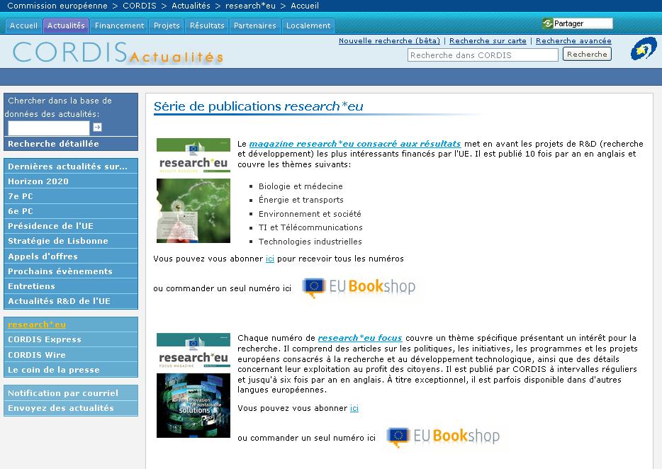 research*eu magazines research*eu Results Magazine: exploitable outcomes and features