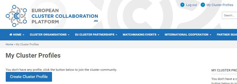 Cluster Registration Process 16 For registering a cluster profile: Click on the top right corner in My Cluster