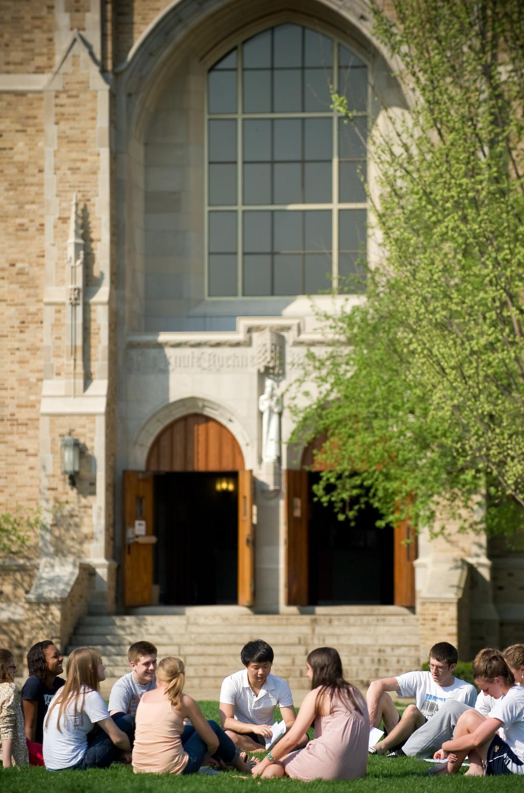 Approximately 80% of Notre Dame undergraduates live on campus, and many stay in the same hall