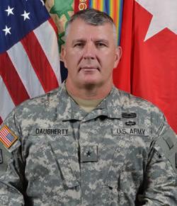 Military Alumnus of the Year Brigadier General Daugherty was commissioned active duty as a second lieutenant in the Field Artillery Branch from Jacksonville State University ROTC in 1989.