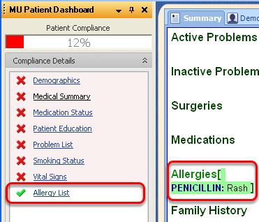 Earlier versions of SOAPware had a simiar "No Known Drug Allergies" structured text item.
