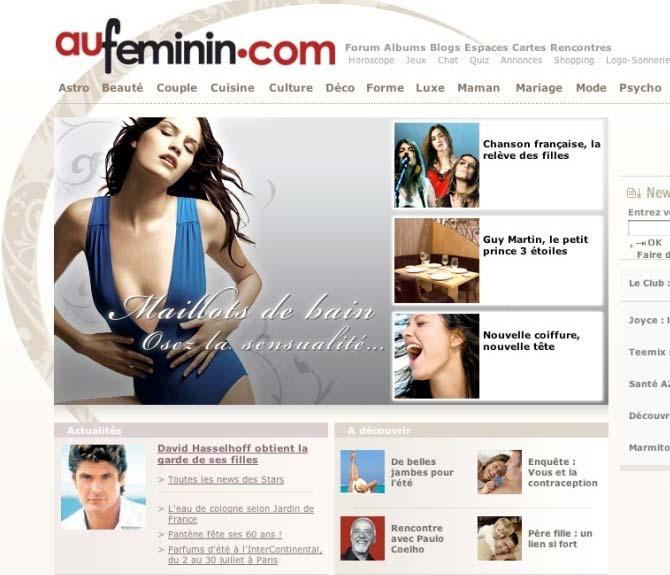 Why aufeminin? aufeminin.com is the largest European internet portal for women reaching more than 14.6 mill.