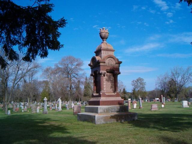 Family Plot of Pioneer, John McKellar, In Mountain View Cemetery The church experienced financial difficulties in operating their cemetery and, in 1905, requested funds from Council in order to