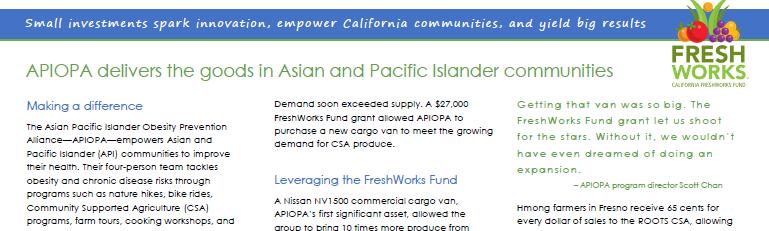 Internally-Led Assessment: California FreshWorks Fund