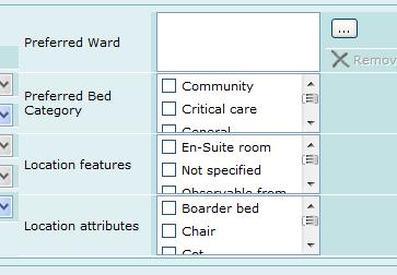 37. Do not change any values against Patient confirmation required. 38. Scroll down to the middle of the window. Against Preferred Ward select the ward you want patient to come in.