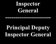 CHAPTER 2 OFFICE OF INSPECTOR GENERAL A. Organization.