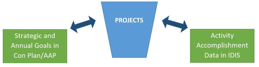 The Role of Projects in IDIS Describe eligible programs/activities that take place during PY to address