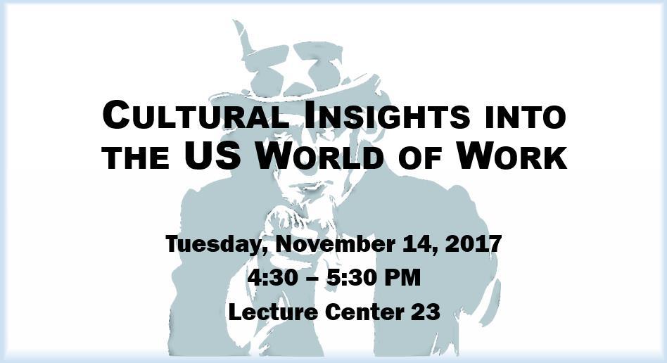 This presentation aims to assist international students in gaining a clearer understanding of US business culture and includes topics such as attitudes toward work, business protocol the benefits of