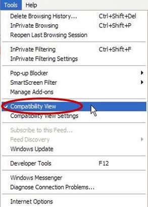 -> Tools -> Compatibility View -> This should be checked off 2.