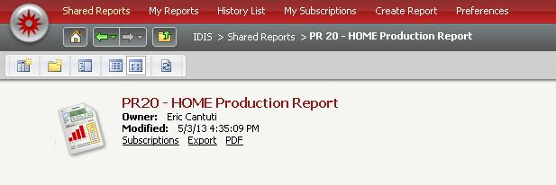 10.21 PR 20 HOME Production Report Folder Content Report PR 20 - HOME Production Report Document Report (Refer to Section 5 for types of reports).
