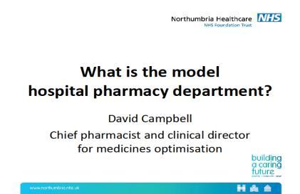 Links: https://www.england.nhs.uk/stps/ vi). Right time: efficiency and productivity what is the model hospital pharmacy department?
