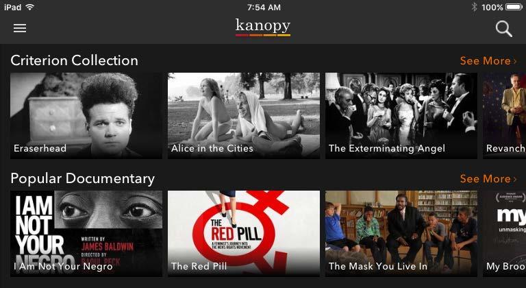 DOWNLOAD THE APP If you would like to watch Kanopy on a mobile device, you must download the Kanopy app. 1. Go to either the Google Play or Apple App Store depending on your device. 2.
