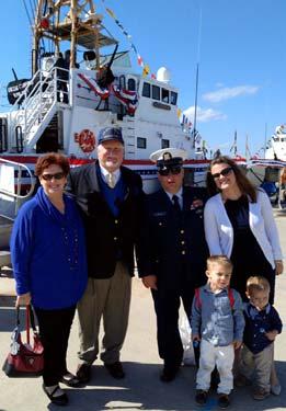 Coast Guard members past and present who were crew members aboard the Cushing and Nantucket were at the ceremony, along with dozens of community members who came out to honor the legacy of the two