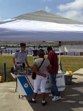 Station Hobucken once again showed visitors a USCG vessel and explained their missions to visitors.